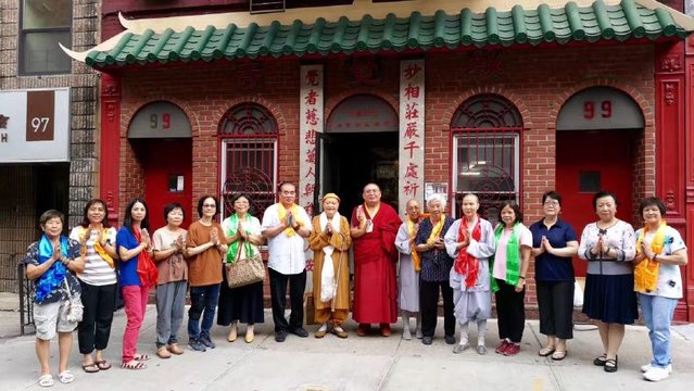 金刚法王梵文书法作品世界巡展走进纽约妙觉寺（美国第三站）