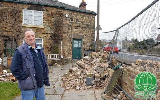 英国男子住所14年被撞40余次 被称最倒霉房屋(图)