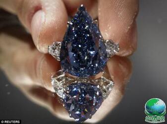 世界最大蓝钻2400万美元拍出 行家称是极品(图)