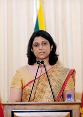斯里兰卡外交部发言人马希辛尼·科洛纳。
